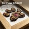 Buttons Galore & More Pet Paw Picture Frame DIY Craft Kit, Natural Wood, Button Art Design, 5x7 Inches, Wall Decor with Ribbon, Ages 6+